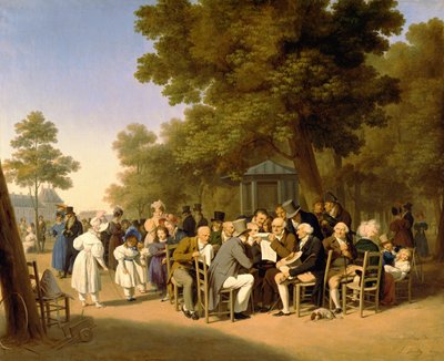 Politicians in the Tuileries Gardens, 1832 by Louis Leopold Boilly